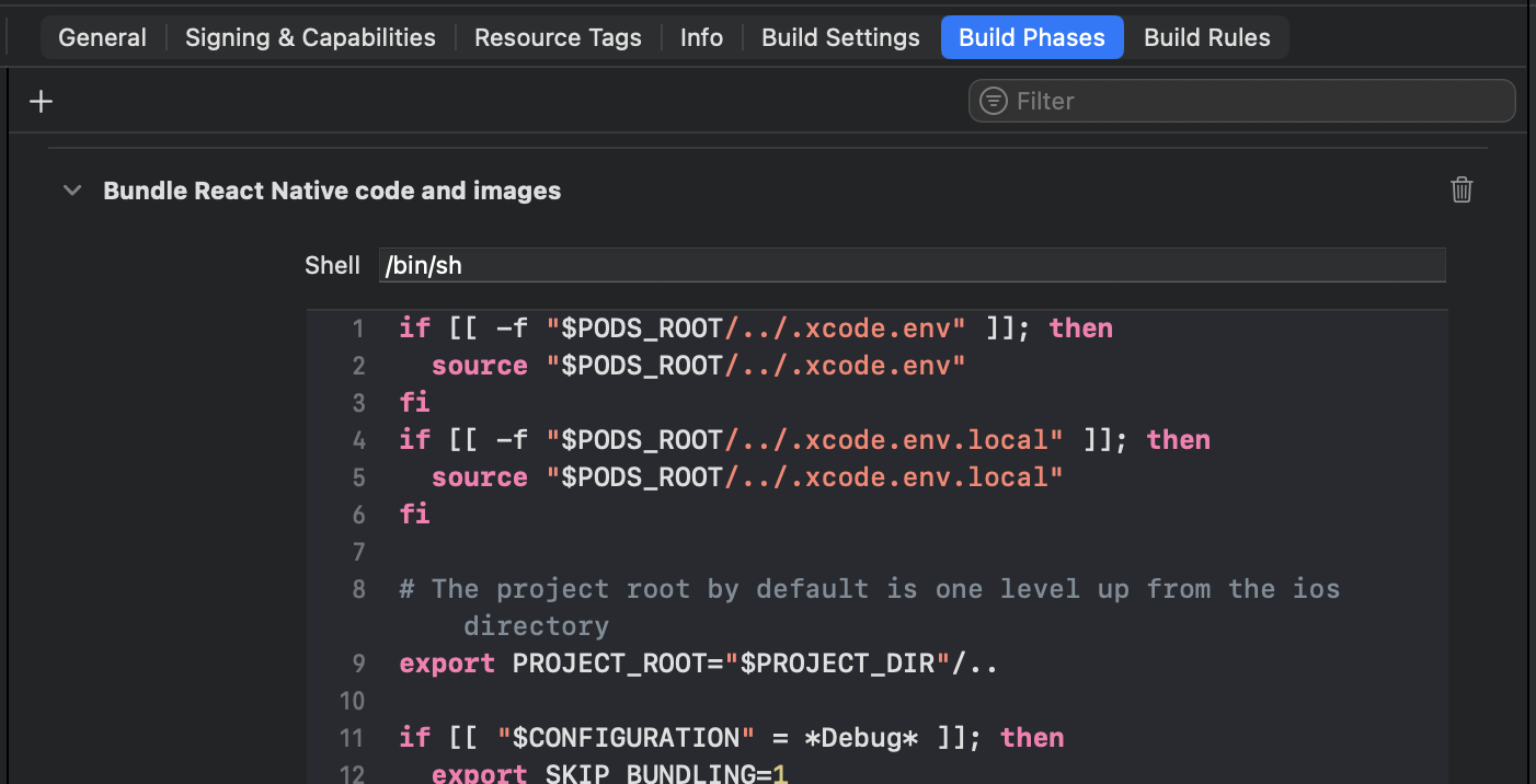Xcode Build Phases