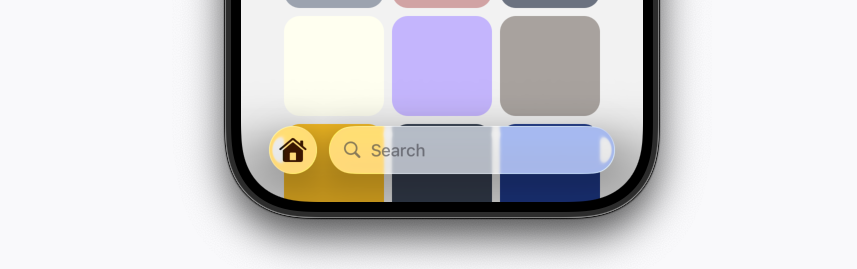 A screenshot of a tab bar search.