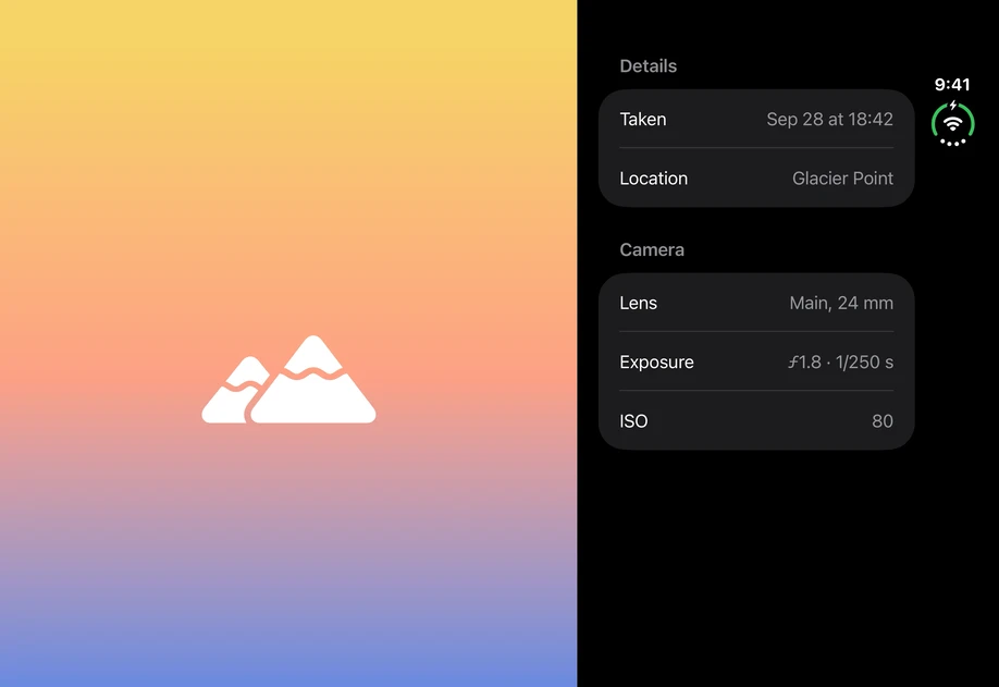 A photo placeholder on the left and a Details form on the right