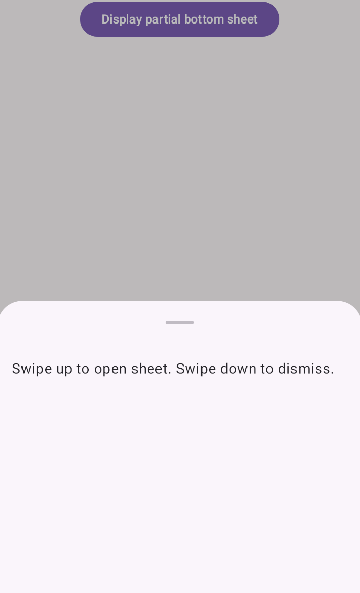 BottomSheet component on Android.