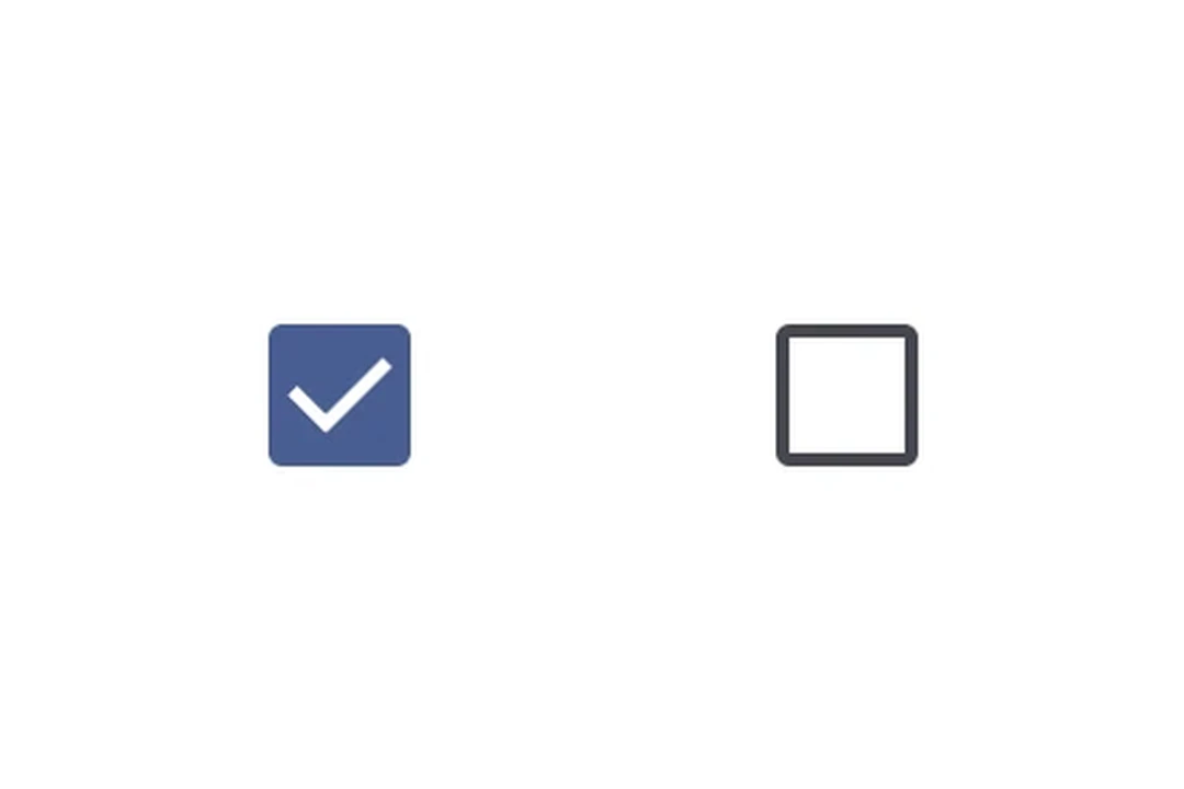 Checked and unchecked Material 3 checkboxes