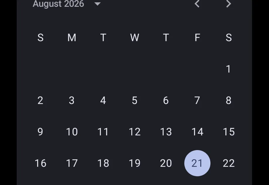 A Material 3 date picker dialog