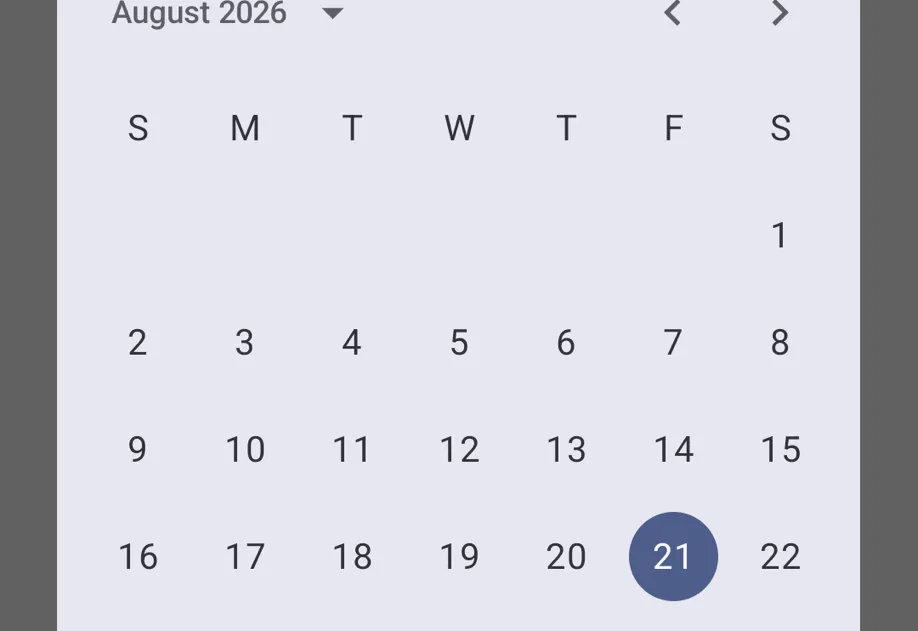 A Material 3 date picker dialog