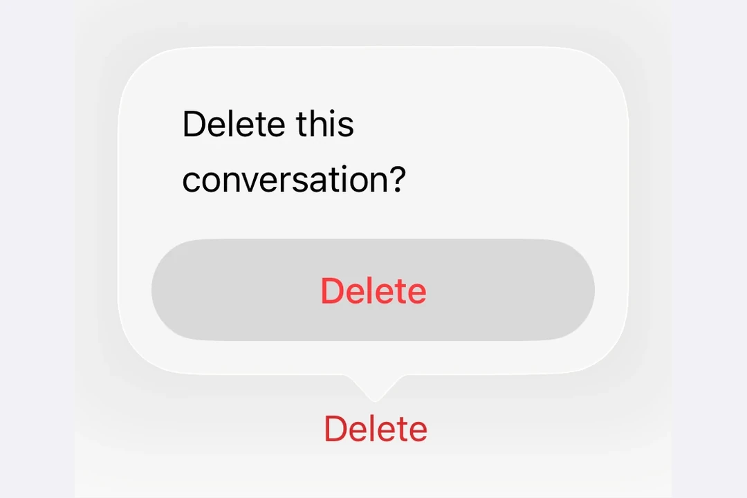 ConfirmationDialog asking the user to confirm a destructive action
