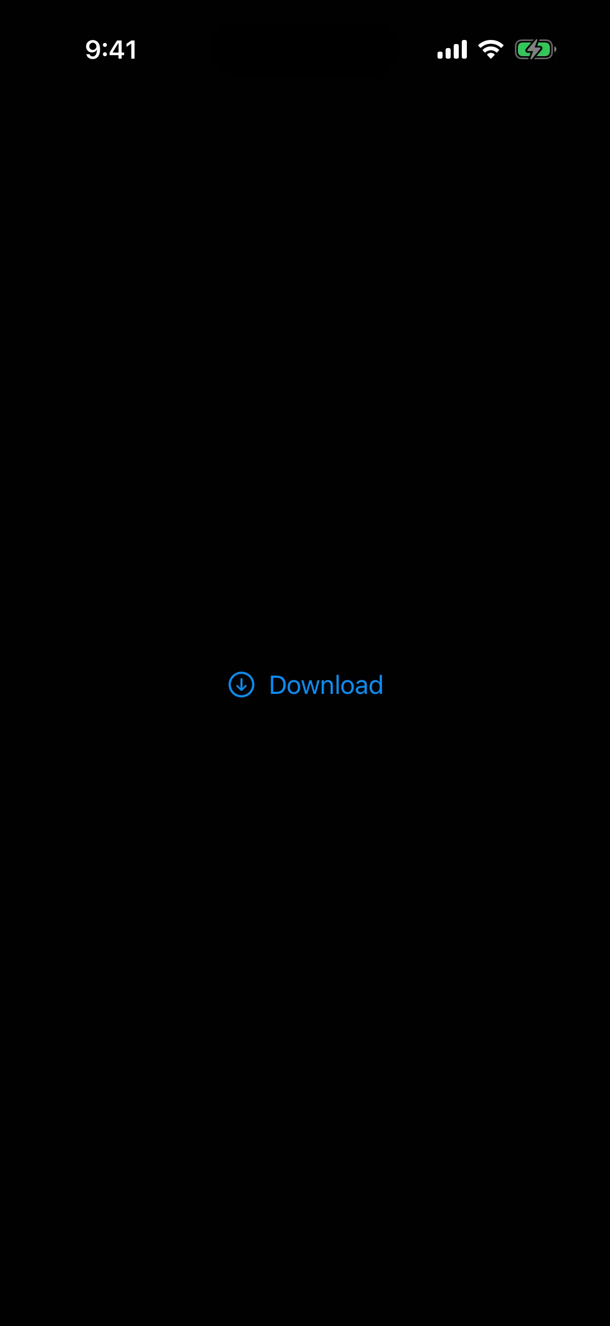 A Download button with a downward arrow icon before the label