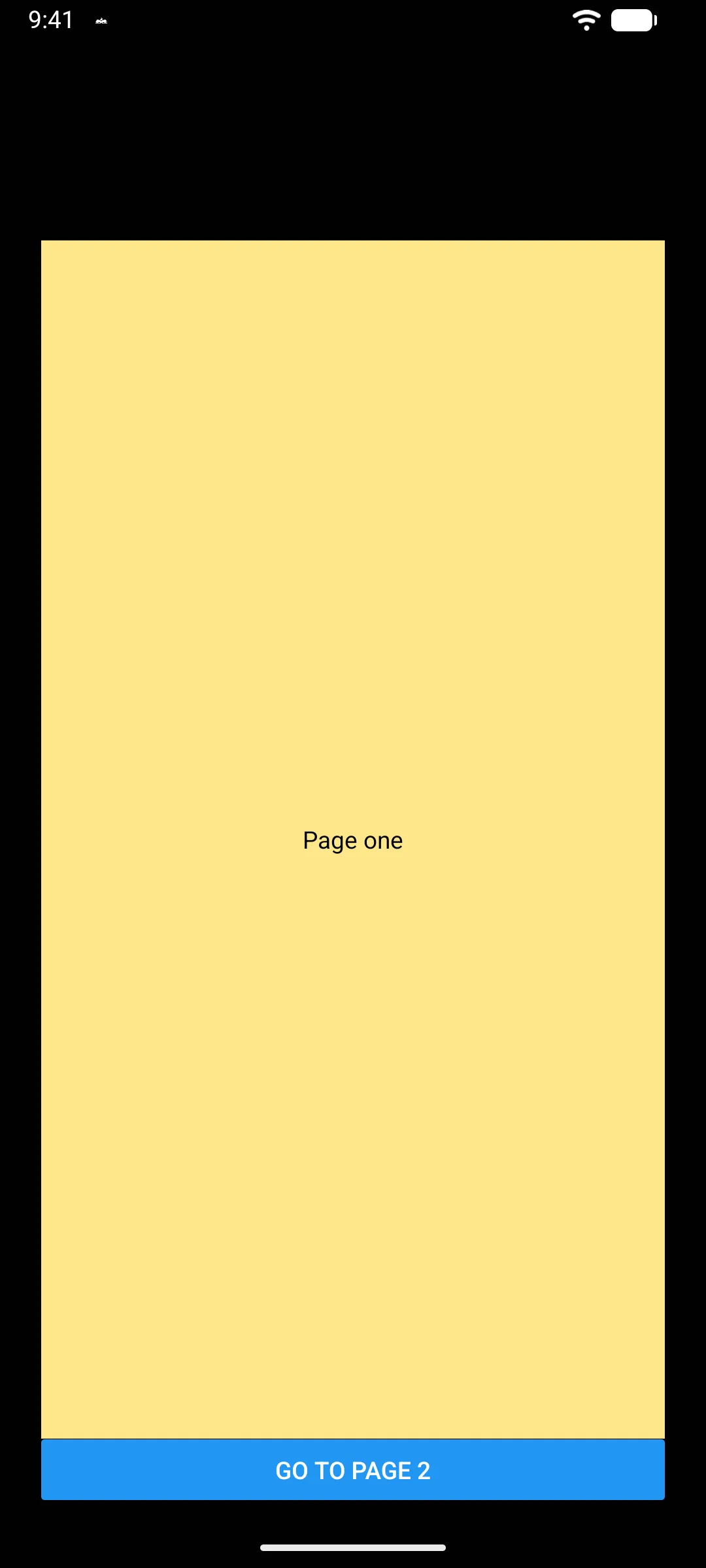 The first page of a pager above a Go to page 2 button