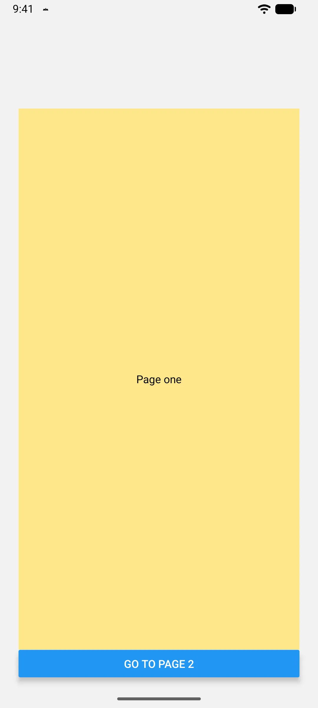 The first page of a pager above a Go to page 2 button