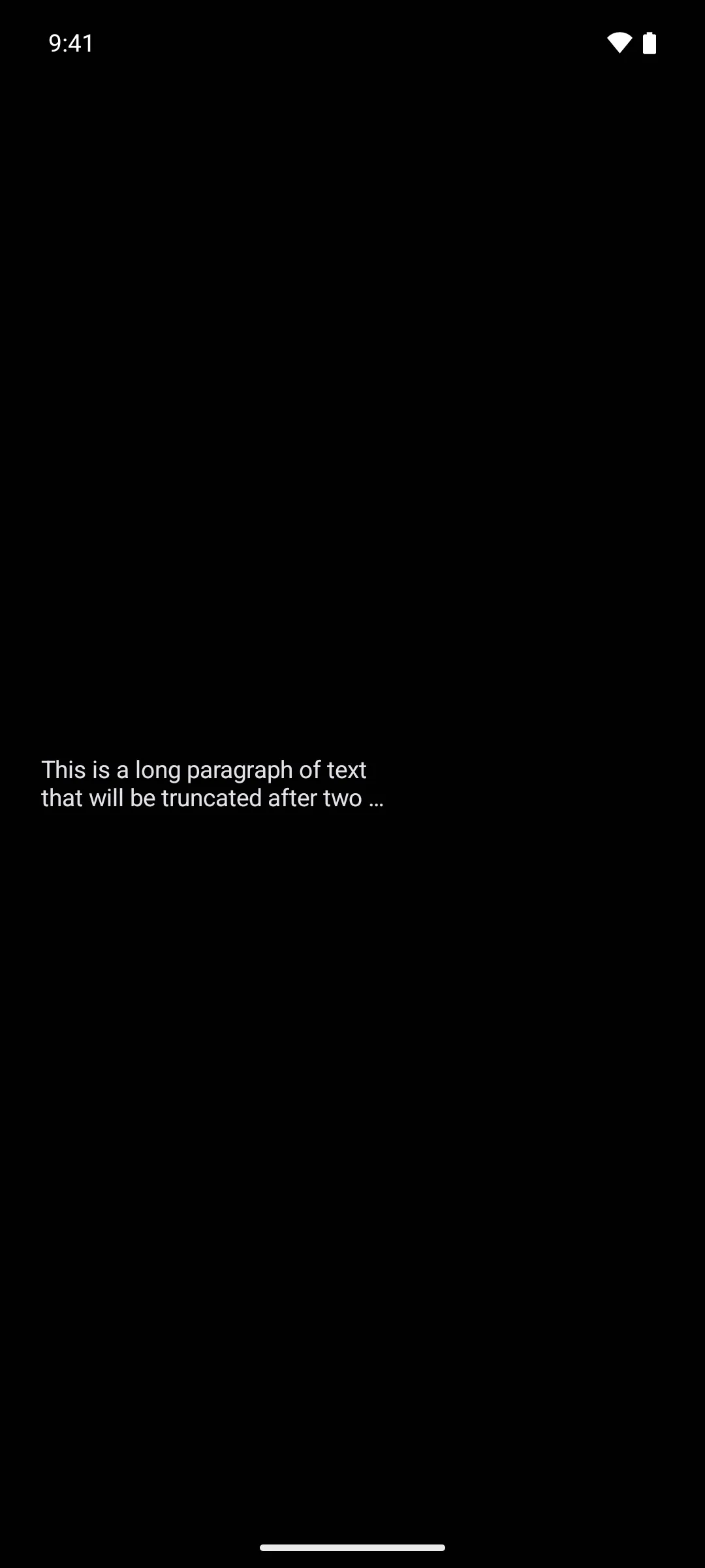 A paragraph clipped to two lines ending in an ellipsis