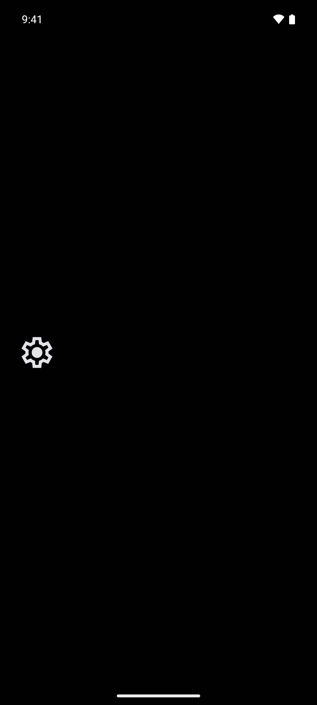 A gear icon drawn at 48 density independent pixels