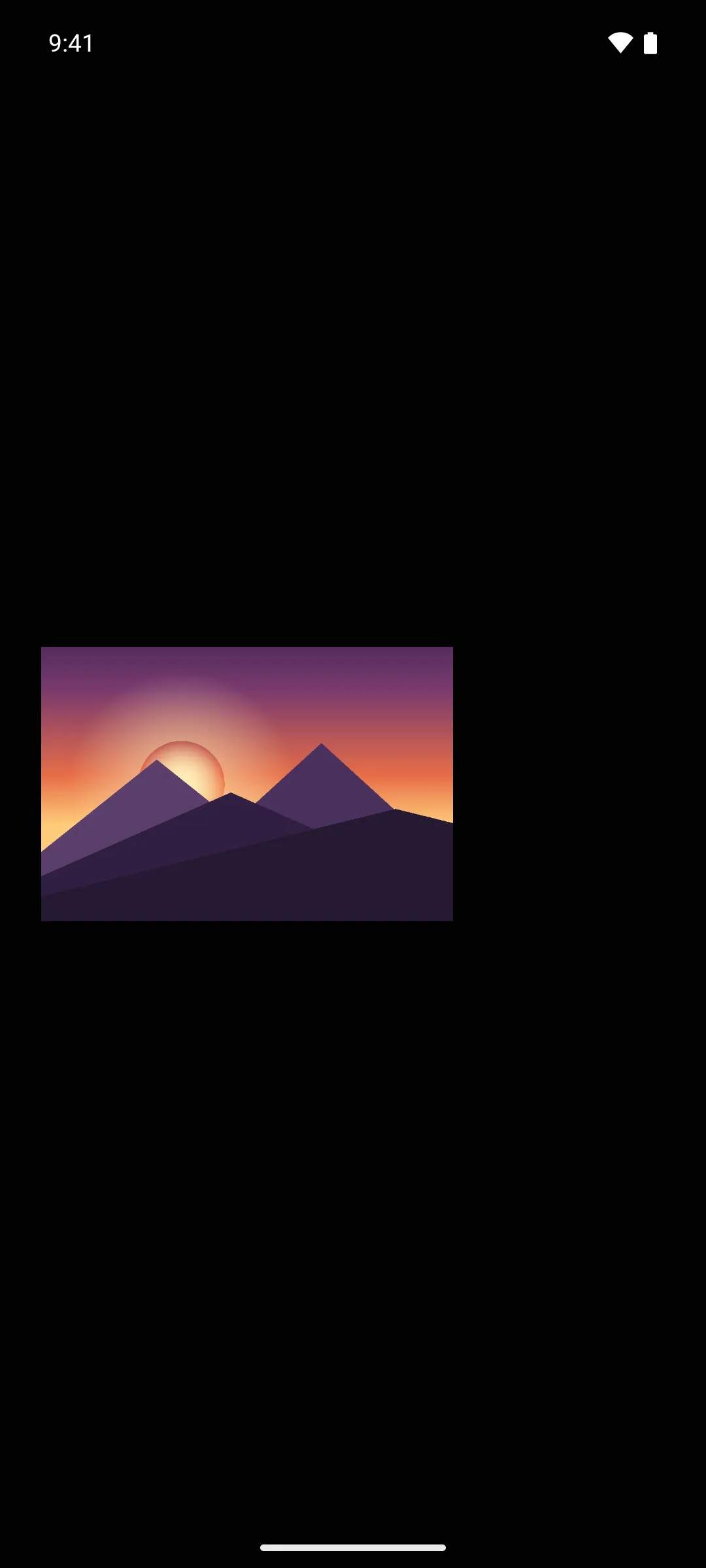 A mountain at sunset cropped to a 240 by 160 box