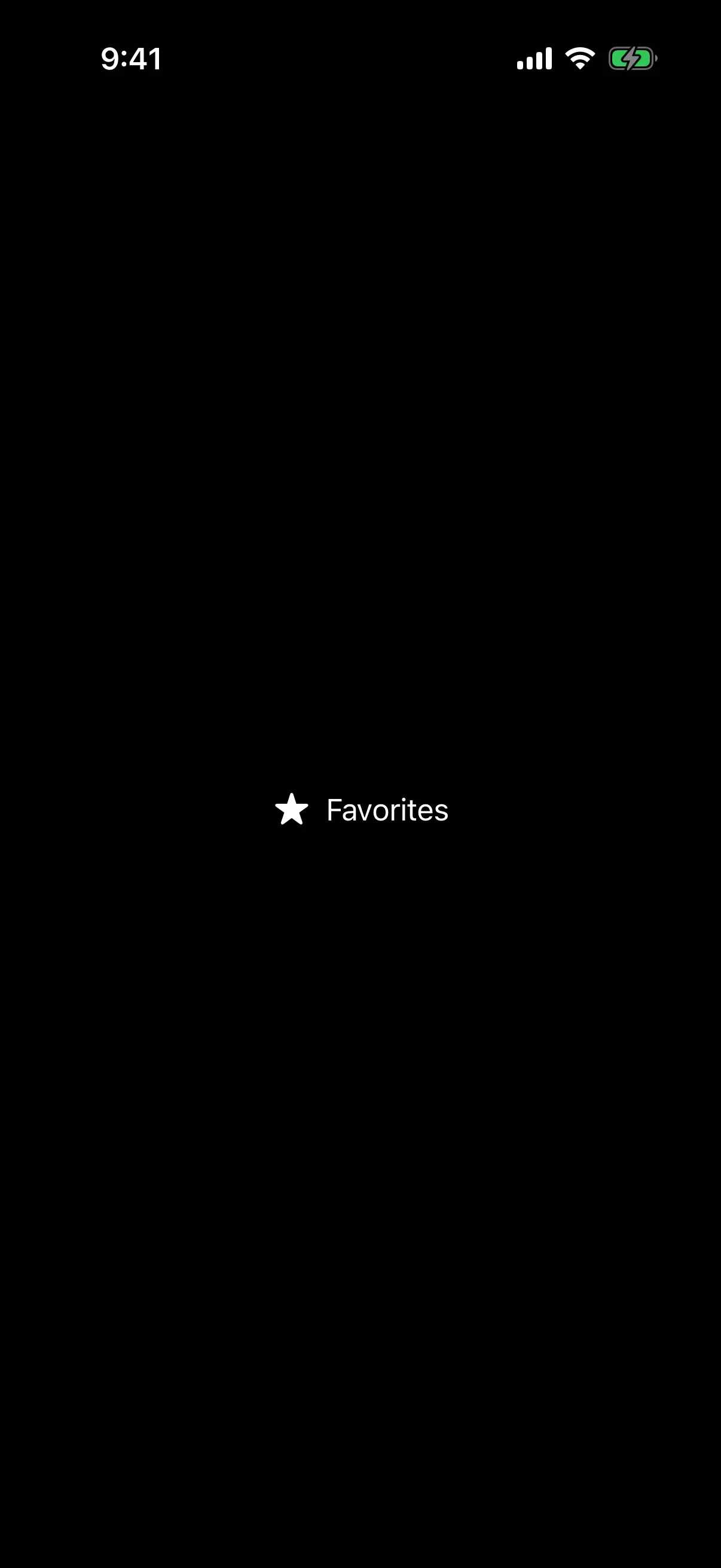 A star SF Symbol next to the title Favorites