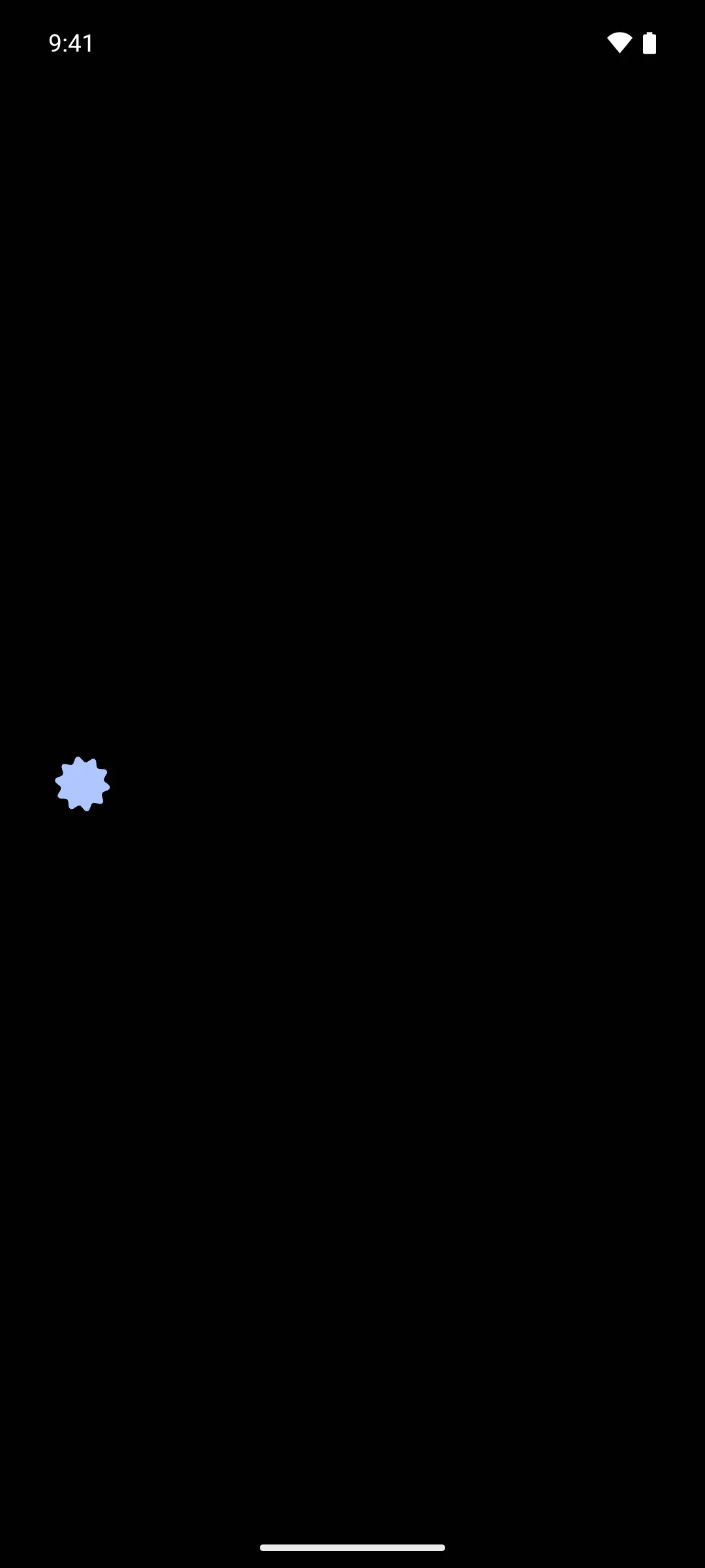 A single morphing shape loading indicator