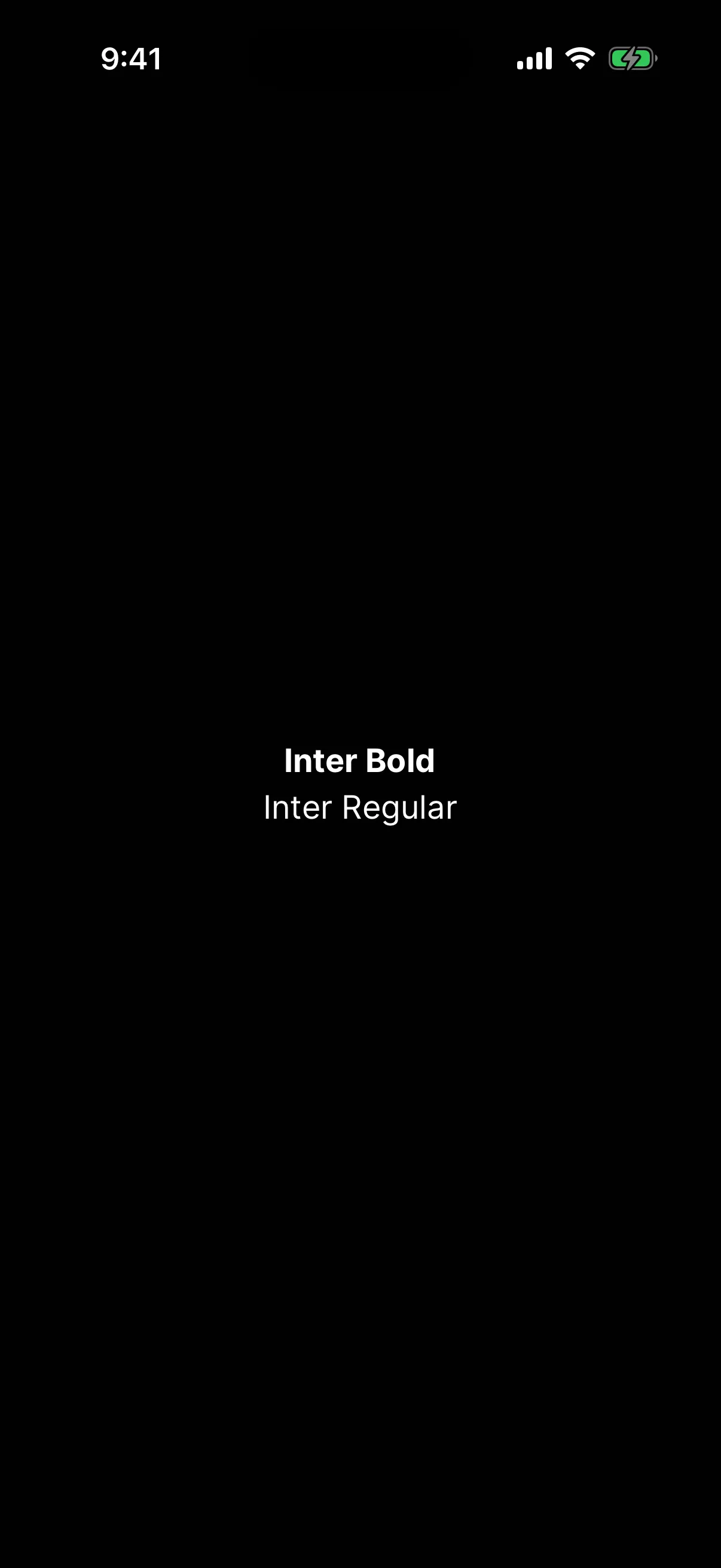 Two lines of text, Inter Bold above Inter Regular.