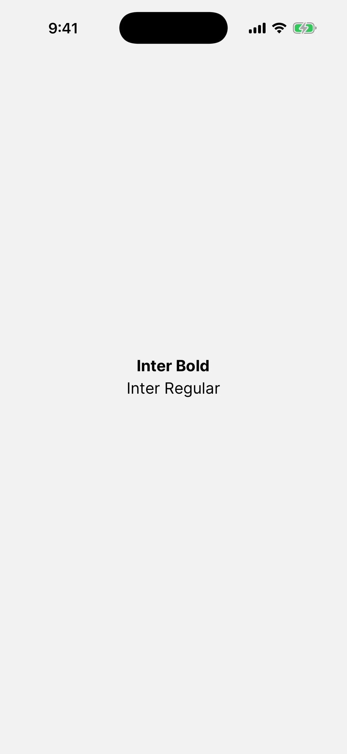Two lines of text, Inter Bold above Inter Regular.