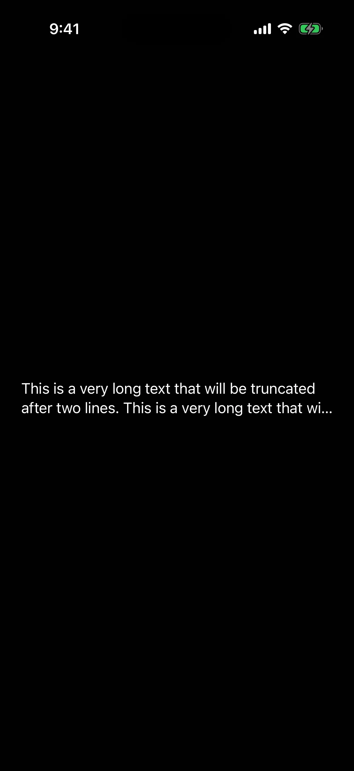 A long paragraph cut off after two lines with a trailing ellipsis