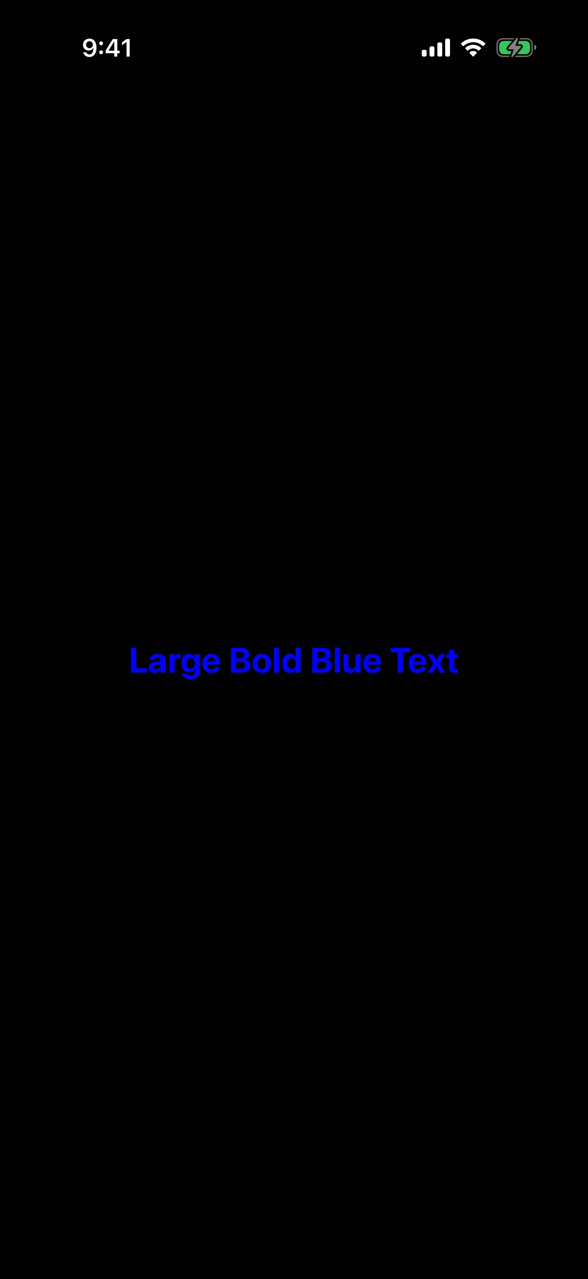 The words Large Bold Blue Text rendered in a large bold blue font