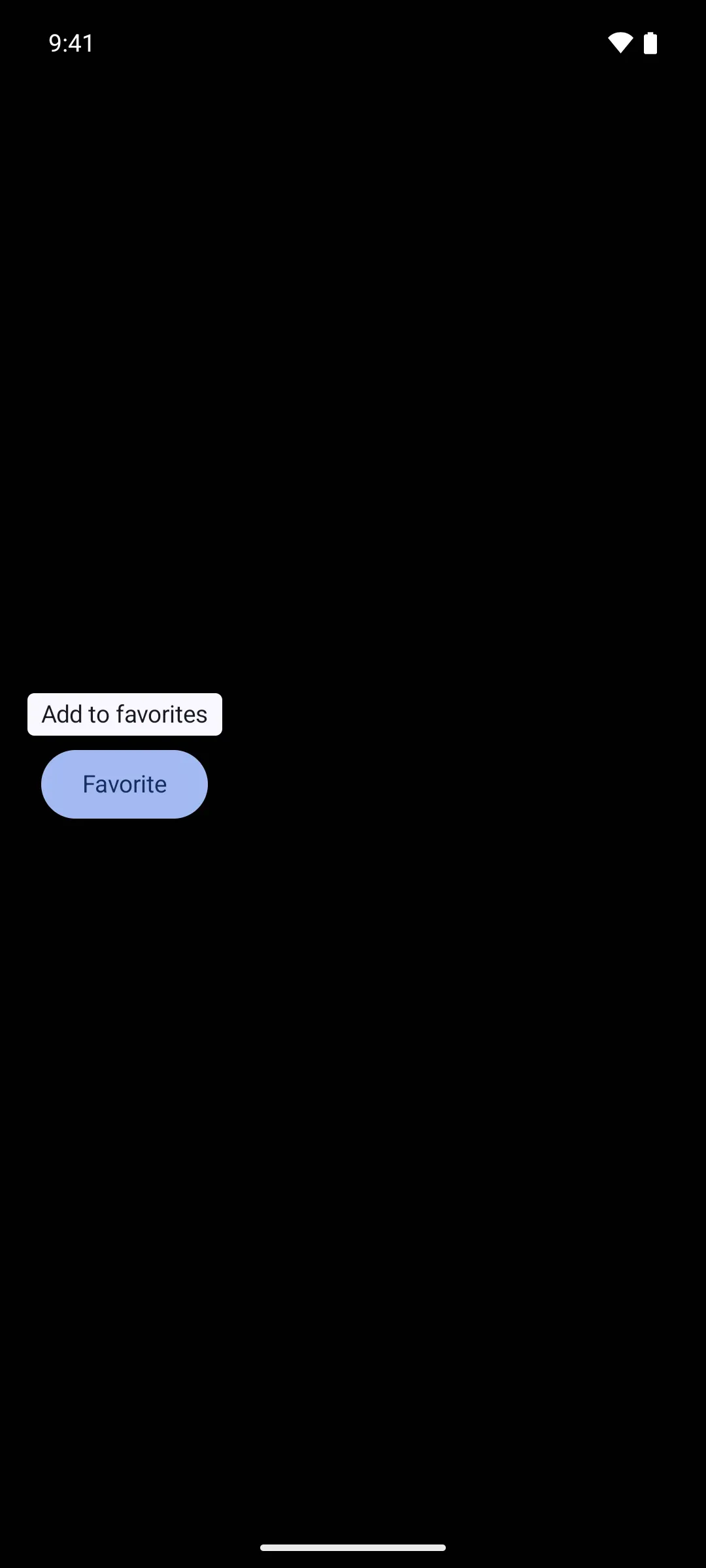 A plain tooltip reading Add to favorites above a Favorite button