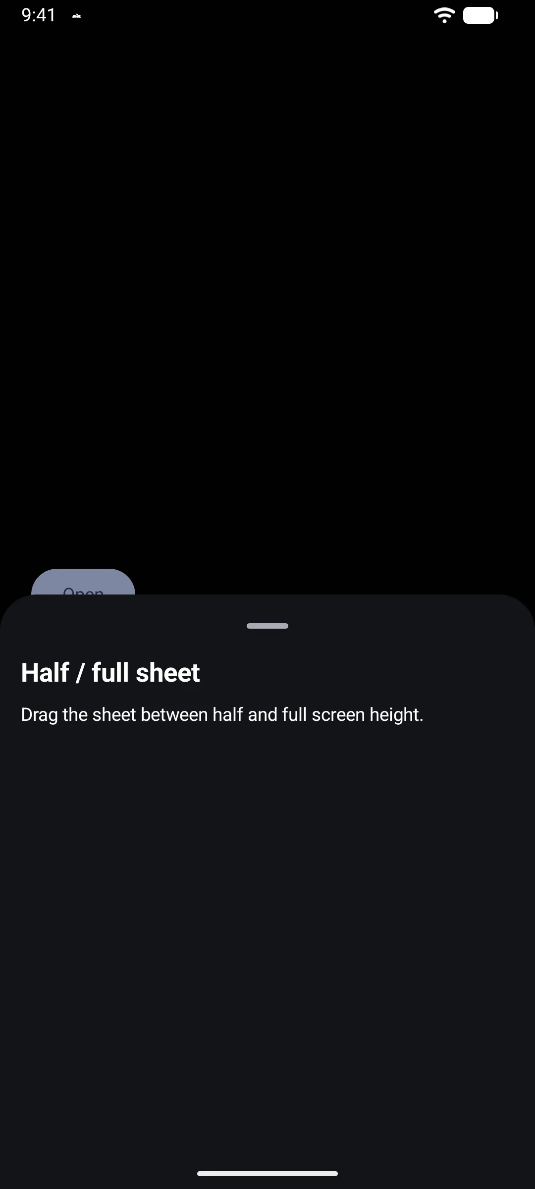 A half-height sheet titled Half / full sheet
