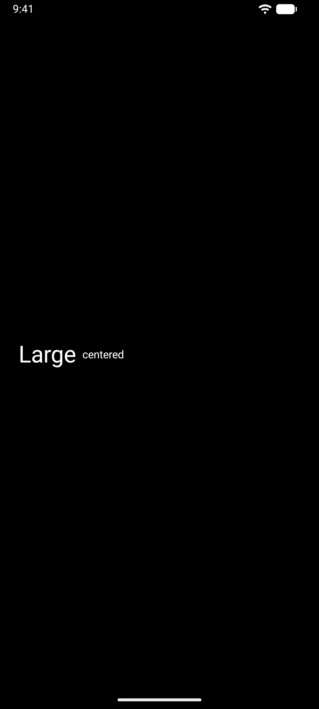 A large label and a small label sharing a center line