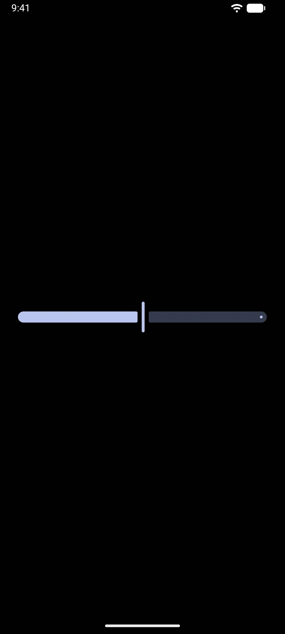 A Material 3 slider with the handle at the halfway position