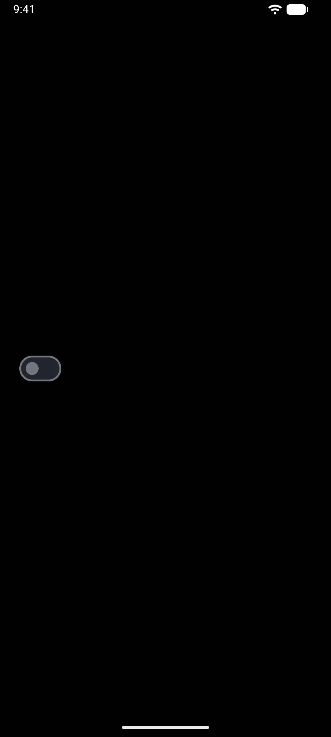 A switch in the off position