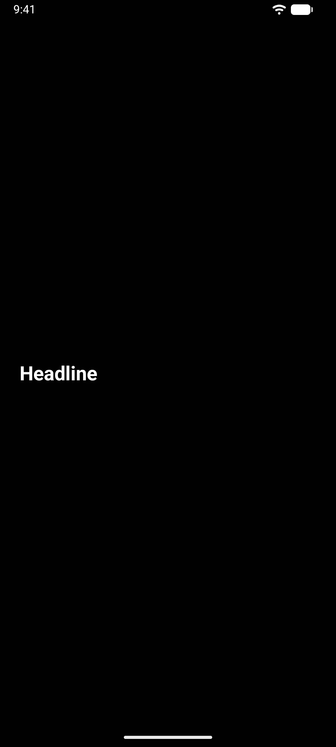 The word Headline in large bold type