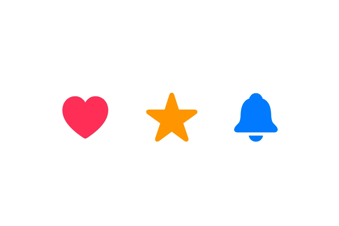 A row of colored SF Symbol images
