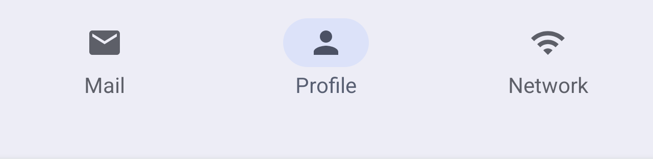 Material 3 navigation bar with selectable destinations