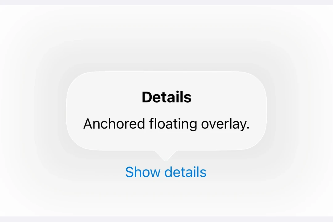 Popover floating above its trigger button