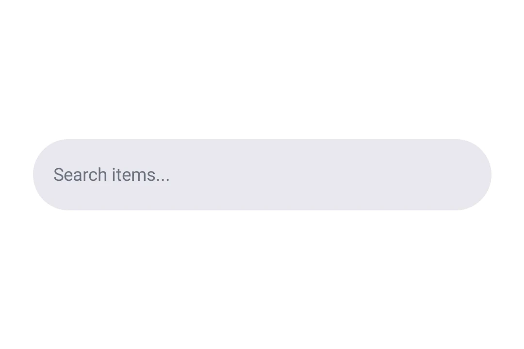Material 3 search bar with placeholder text