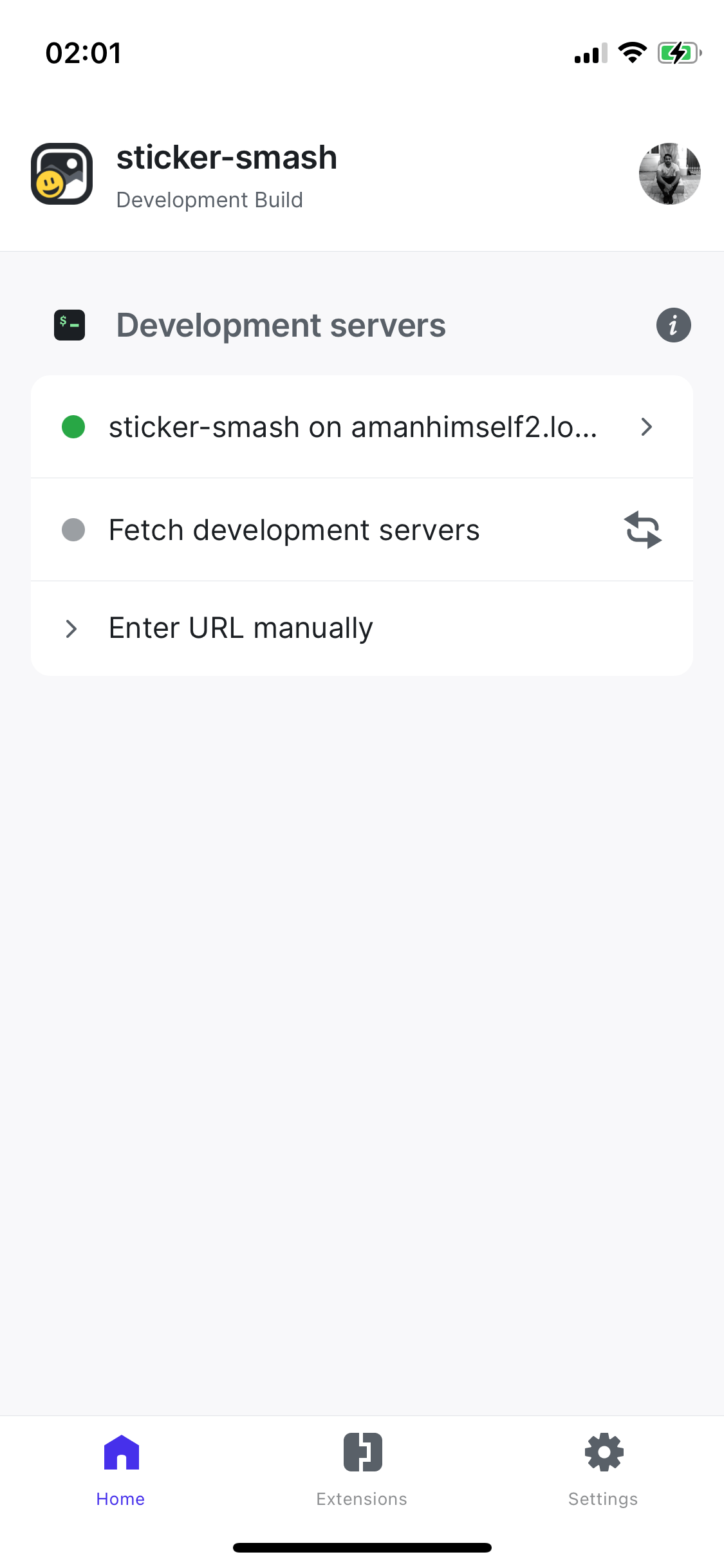 Fetching development servers to connect